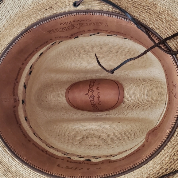 The Lonestar® one size beautifully crafted cattleman pinto palm hats - Picture 2 of 12